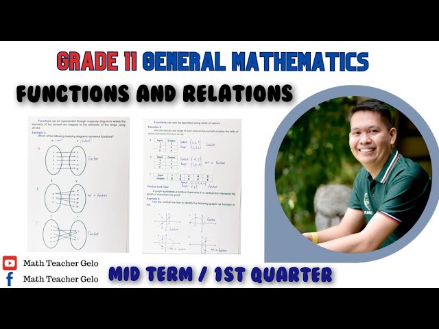 General Mathematics | FUNCTIONS AND RELATIONS | Grade 11