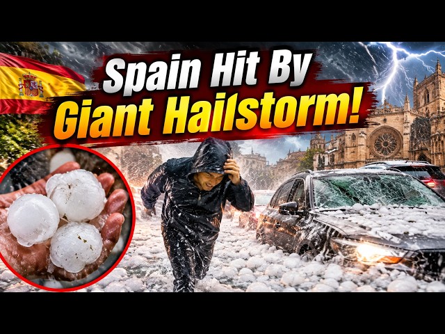 Spain Hailstorm Alert! | Tarragona Shocking Footages Caught on Camera | World News