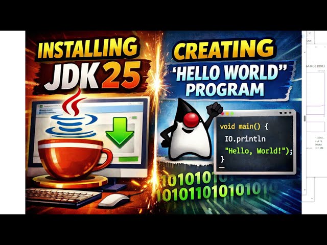 Installing JDK/Java 25 on Windows 10/11 and writing Hello World Program