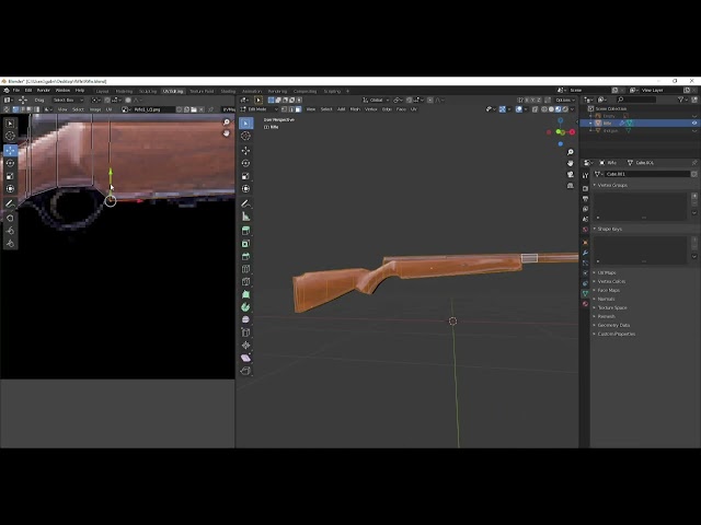 Rifle Poly (PSX Style) | Blender Speed Modelling