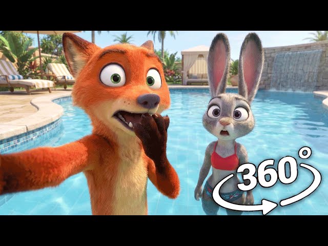 360° Zootopia : Nick Wildes & Judy Hopps Movie Compilation ! | VR
