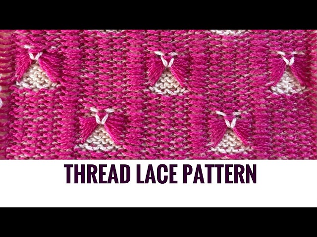 Thread Lace Pattern on Brother KH-945. Easy machine knitting   #machineknitting #knittingtutorials