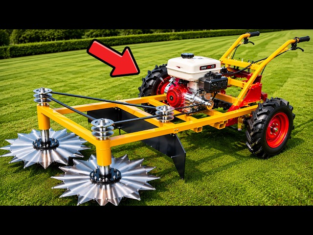 Engineers Are Terrified! A Farmer Mounted 2 Giant Saw Blades On A Scrap Gas Engine