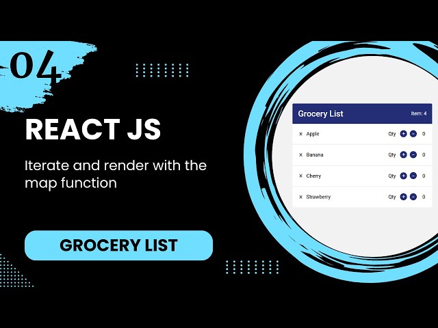 React JS #4 - Iterate and render with the map function