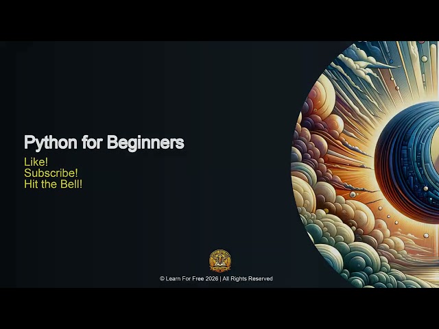 Python for Beginners | 03A