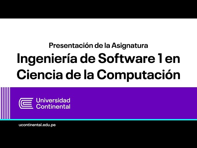 Ingeniería de Software 1 en Ciencia de la Computación