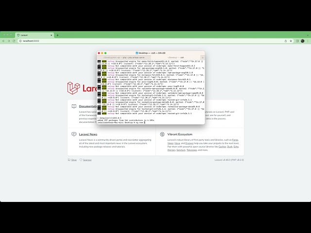 Install and Setup Laravel 9 and Angular 15 (MacOS Ventura)