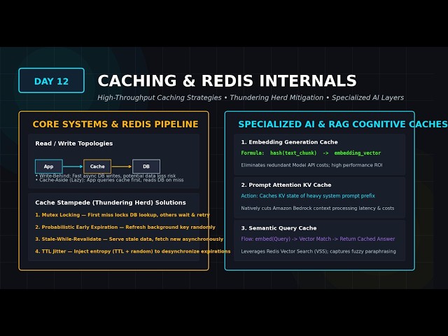 Day 12: Redis Internals, High-Throughput Caching Patterns, & Specialized AI RAG Cache Layers