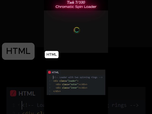 Dual Spin Glow Loader – Elegant CSS Animation