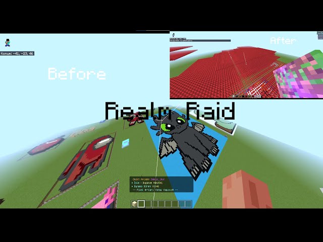 Griefing a Mapart Realm With Horion Nbts