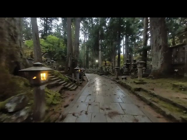 Japan off the beaten path: A peaceful VR180 walk through Koyasan's ancient Okunoin (Insta360 Evo)