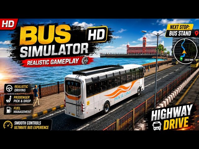 BUS SIMULATOR Android Gameplay 🚍 | Realistic Bus Driving & City