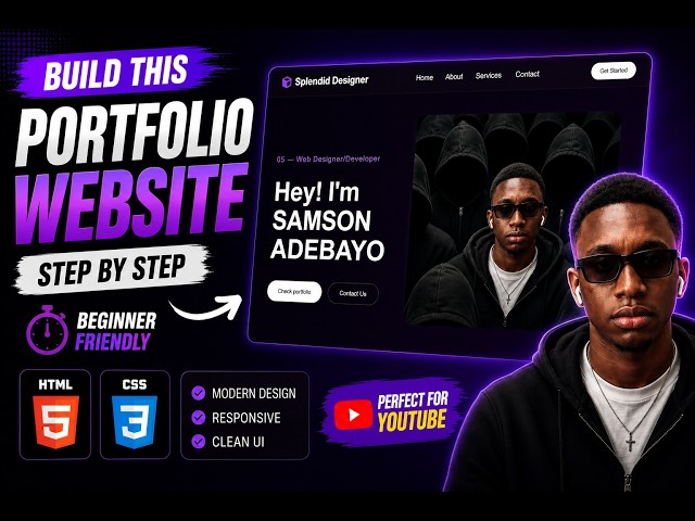 Build a Stunning Portfolio Website with HTML & CSS (Step-by-Step)