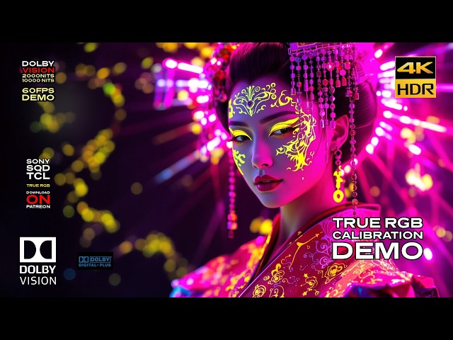 DOLBY VISION IQ 60FPS "Ultimate TrueRGB vs OLED Showdown + HDR Calibration Demo" [4KHDR] (Download)