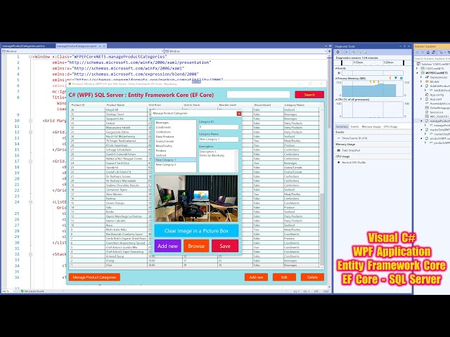 C# (WPF) SQL Server: Entity Framework Core (EF Core) - Managing Product Categories