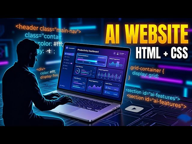 Build an AI Productivity Website with HTML & CSS | Full Tutorial