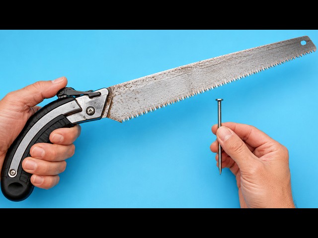 Sharpen a Saw Blade Like a Razor Sharp in Minutes! A 65 Year Old Carpenter's Clever Nail Trick