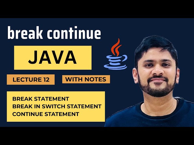 break and continue statements in Java with examples | Java Tutorial for Beginners | Amit Thinks