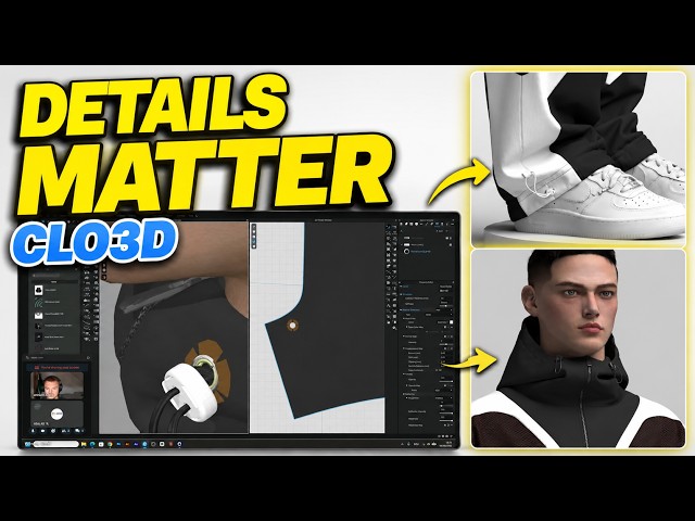 How to Add Cord Stoppers & Different Rhinestone Sizes in CLO3D | Skool Live Call