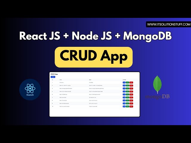 React Node.js MongoDB CRUD App Tutorial