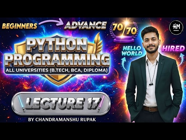 Python Lecture 17 | Sorting of Lists in Python | Bubble Sort Explained with Programs