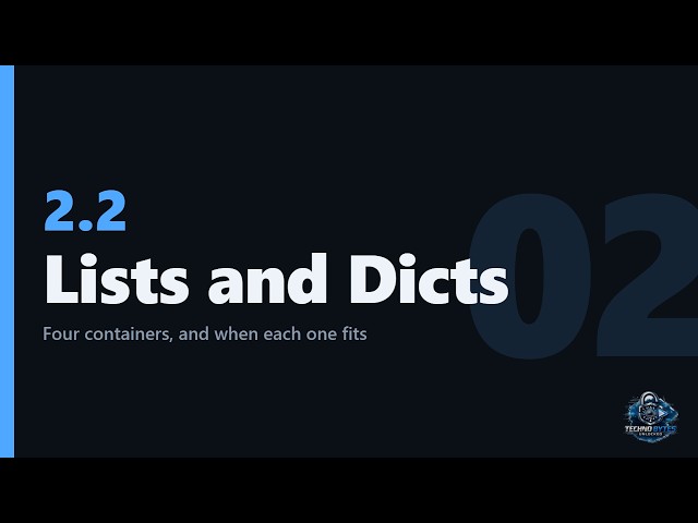 Python Lists, Dicts, Sets and Tuples