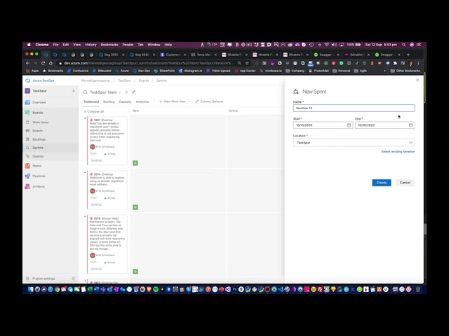 Azure DevOps - How to create a Sprint