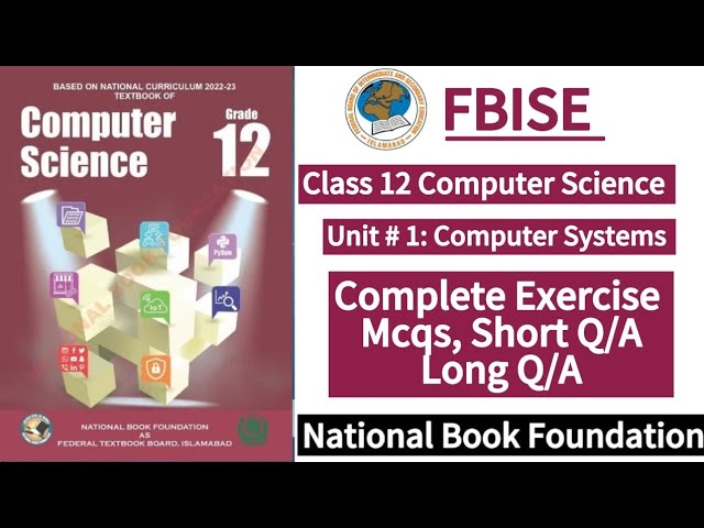 Class 12 Computer Science | Unit 1 Computer Systems | Complete Exercise | New Syllabus 2025
