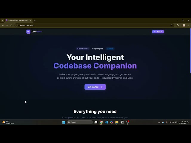 Coderaaz: AI Codebase Assistant | Chat With Your GitHub Repository Using RAG