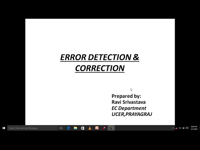 ERROR DETECTION & CORRECTION PART 2 -BLOCK CODE & ITS GENERATION