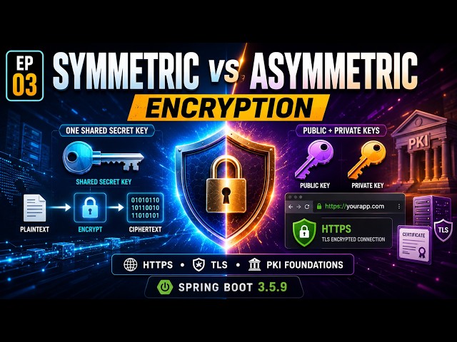 Symmetric vs Asymmetric Encryption Explained | HTTPS & TLS Foundations – EP 03
