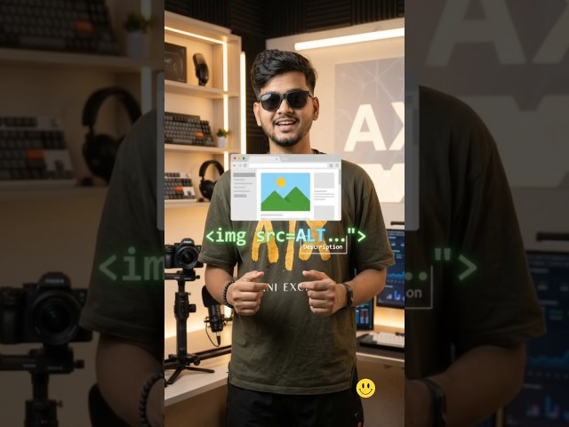How to Add Images in HTML 🖼️ | IMG, SRC & ALT Explained | Day 8 #Shorts
