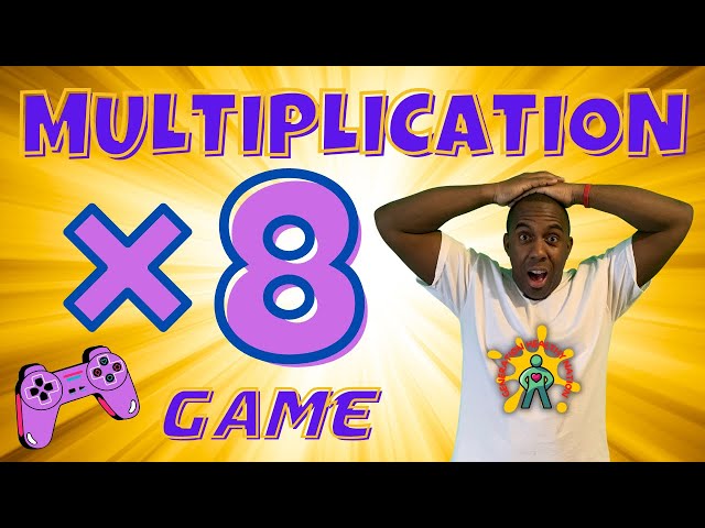 8X MULTIPLICATION GAME! BRAIN BREAK EXERCISE, MOVEMENT ACTIVITY. MATH GAME. TIMES TABLES