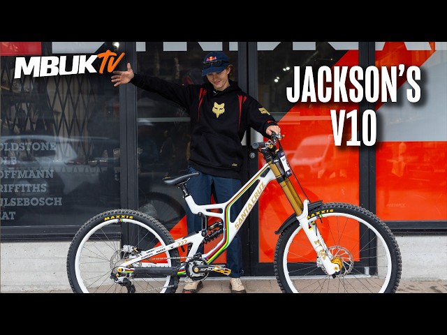 Jackson Goldston's CUSTOM V10 Race Bike - Up Close