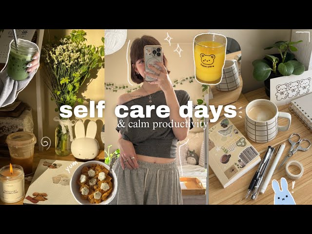 self care vlog 🌿☕️ calm productive days in my life, relax with me, new hair, no talking, calming