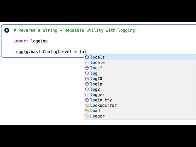Python Code to Reverse a String - Reusable utility with logging