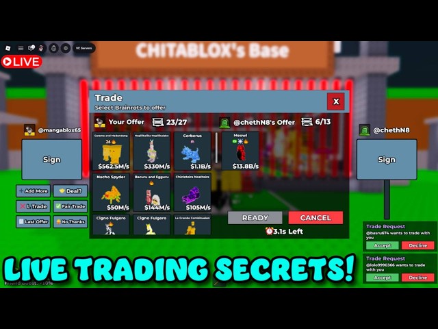 Live Trading Day 15 in Steal A Brainrot (SAB TRADING LIVE ) | Roblox