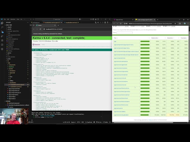 190 - ThreeJS and Angular Space And Time Application: More unit testing