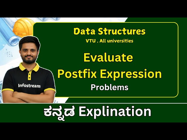 Postfix  Expression Evaluation -2025 paper |Data Structures & Algorithm |VTU, All universities
