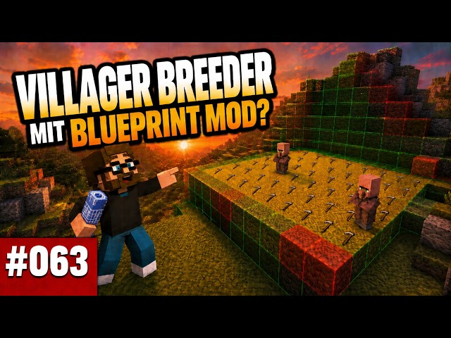 Villager Breeder Farm with Blueprint MOD 🏗️ | Minecraft Let's Play #063