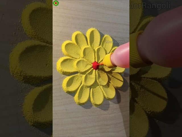 Simple and Beautiful Rangoli Designs #shorts #rangolidesigns #diwalirangoli