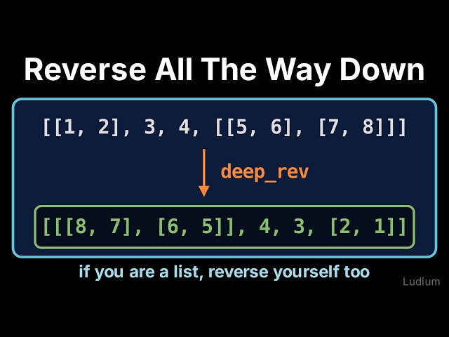 Introduction to CS | 16.8: deep_rev: One Type Test Reverses Every Layer