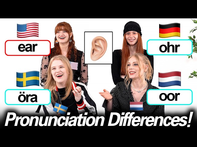 Word Differences Between 4 Germanic Languages! l You Can Learn 4 Language in 9 minutes!