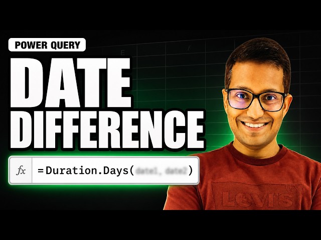 Calculate Date Difference in Power Query (Days, Months, Years, Working Days)