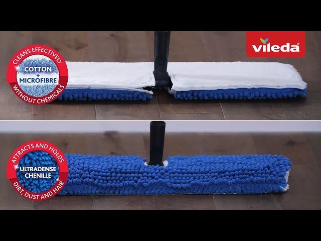 How to use the Vileda Microfibre Flip Mop for wet and dry floor cleaning