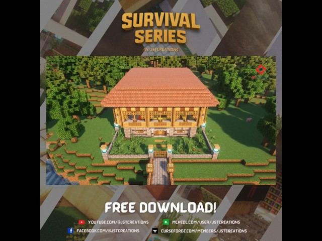 Minecraft Filo House - Plains Biome #survival #minecraft #timelapse