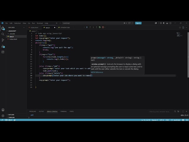 JavaScript Project: To-Do List App