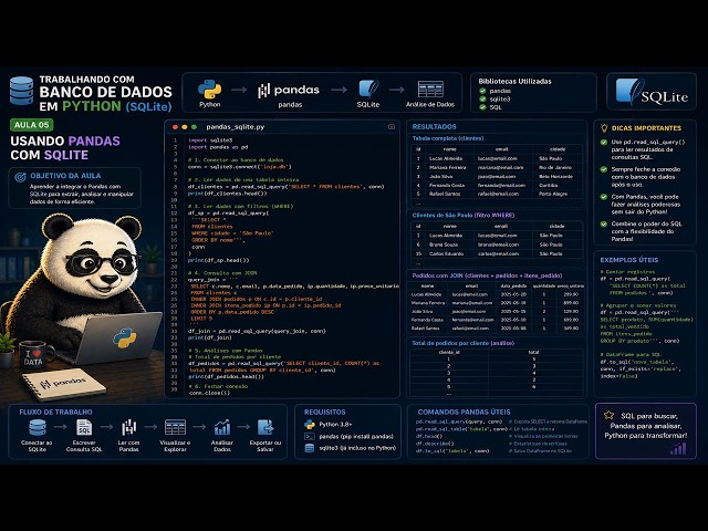 Aula 05 - Usando Pandas com SQLite  Python
