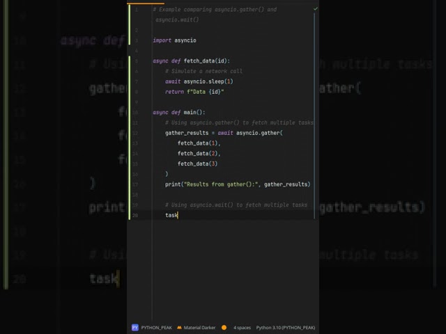 What are the advantages of asyncio.gather() vs asyncio.wait()? Asyncio #magic Why Use