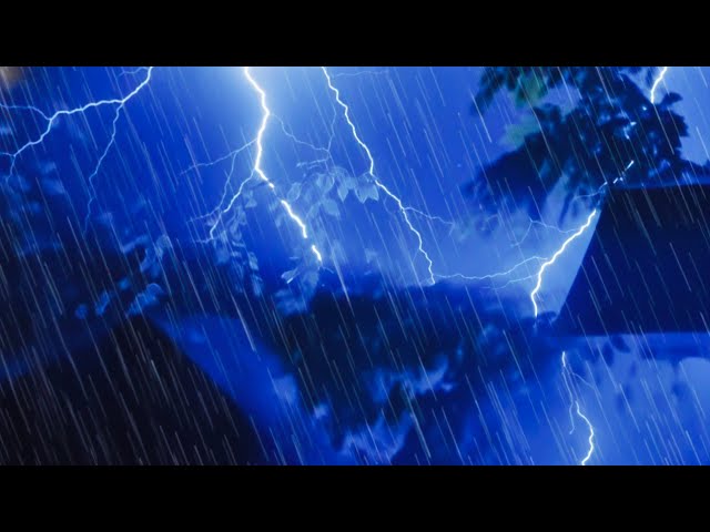 Fall into Deep Sleep, Real Heavy Rain On Tin Roof & Thunder Sounds At Night